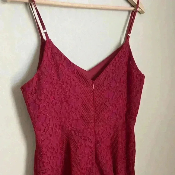 Adelyn Rae Red Lace Skater Dress Size Large - Picture 15 of 16